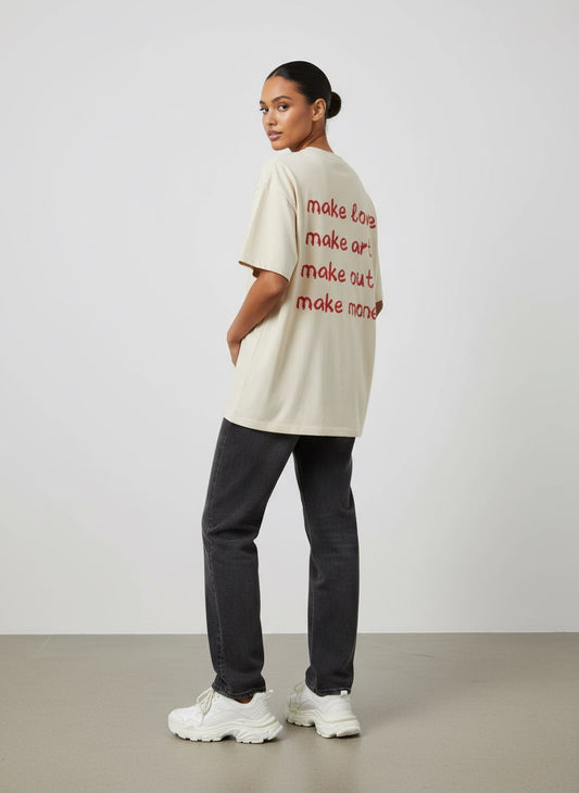 4M THEORY FRENCH TERRY OVERSIZED TEE.