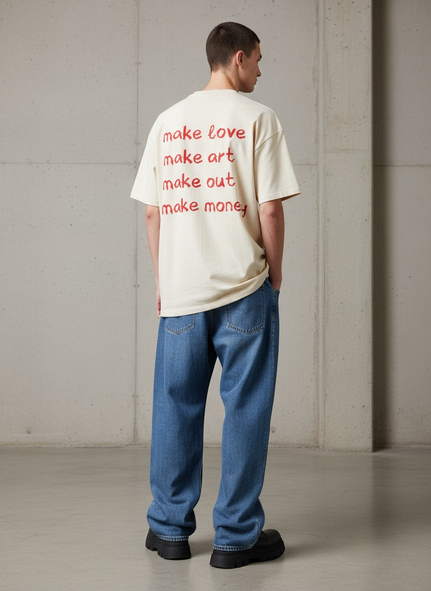 4M THEORY FRENCH TERRY OVERSIZED TEE.